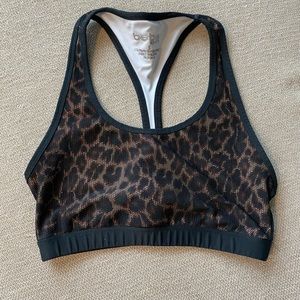 Bebe leopard print sports bra size S